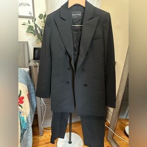 Classic Black Double-Breasted women’s Suit set